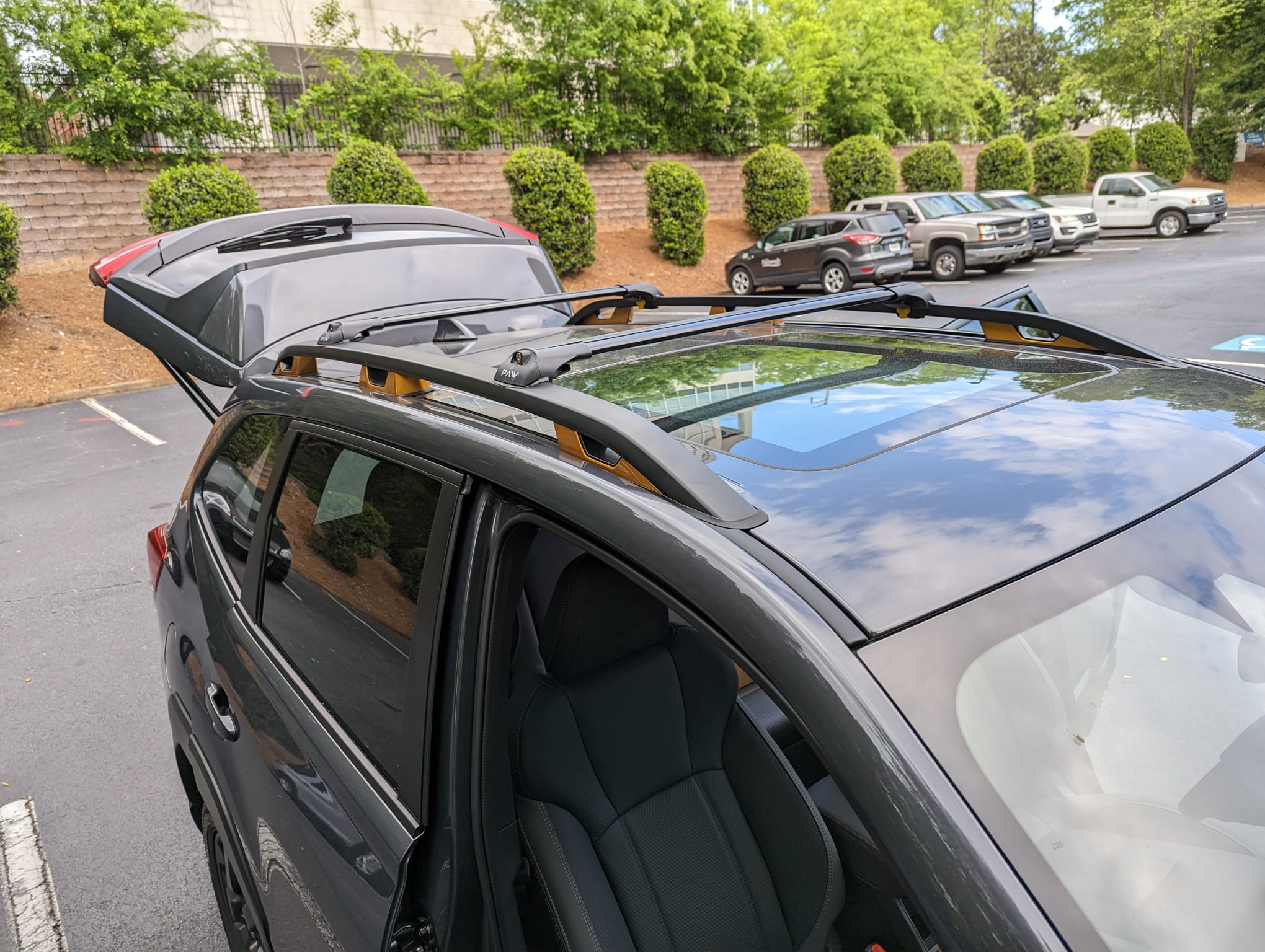 For Subaru Forester Wilderness 2022-Up Roof Rack Cross Bars Metal Bracket Raised Rail Alu Silver For Subaru Forester Wilderness 2022-Up Roof Rack Cross Bars Metal Bracket Raised Rail Alu Silver
